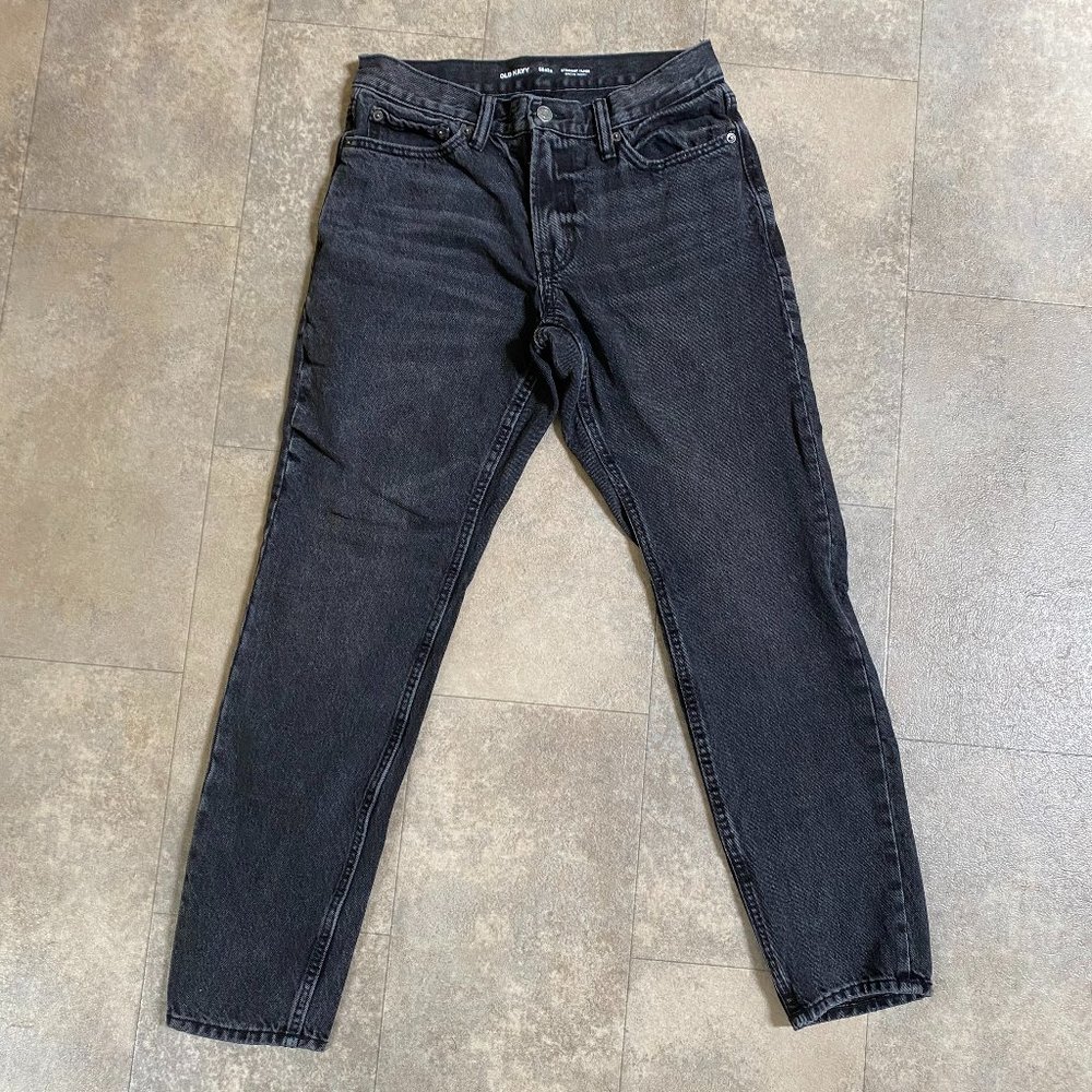 Old Navy Men's Black Jeans, 30x32, Straight Taper Built-In Tough